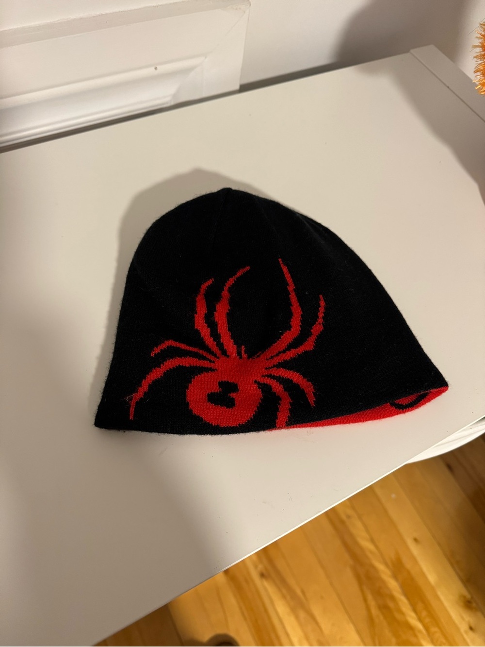 Black & Red Spider Beanie Hat